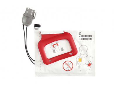 Jeu de 2 électrodes + 1 pile pour Physiocontrol Lifepak CR+