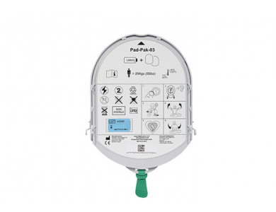 Electrodes et batterie Pad-Pak03 adultes pour HeartSine Samaritan Pad