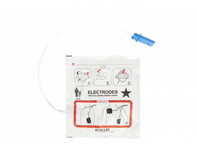 Jeu de 2 électrodes adultes pour Schiller FRED-EASY