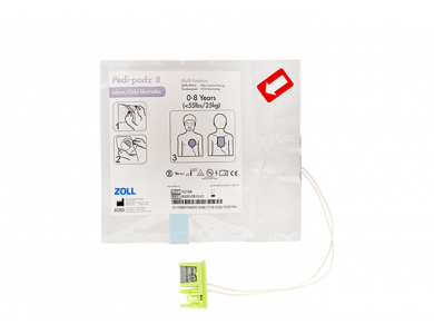 Jeu de 2 électrodes Pedi-Padz pédiatriques pour Zoll AED Plus