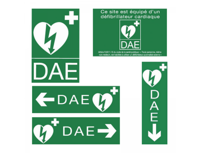 Pack 5 pancartes defibrillateur