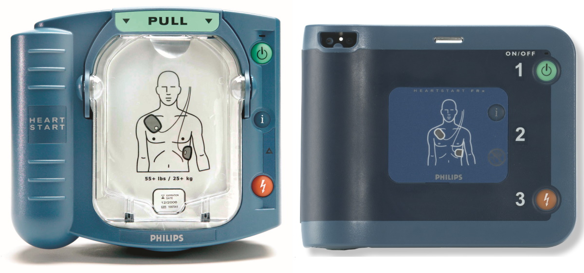 défibrillateurs Philips HeartStart FRx et HS1